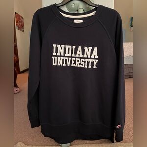 Navy Indiana University embroidered sweater women’s size medium
